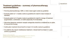 Treatment guidelines – summary of pharmacotherapy recommendations